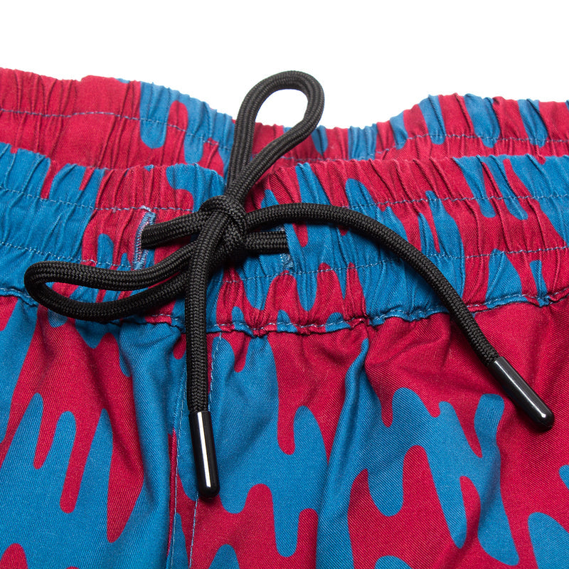 by Parra Tremor Pattern Swim Shorts Deep Red