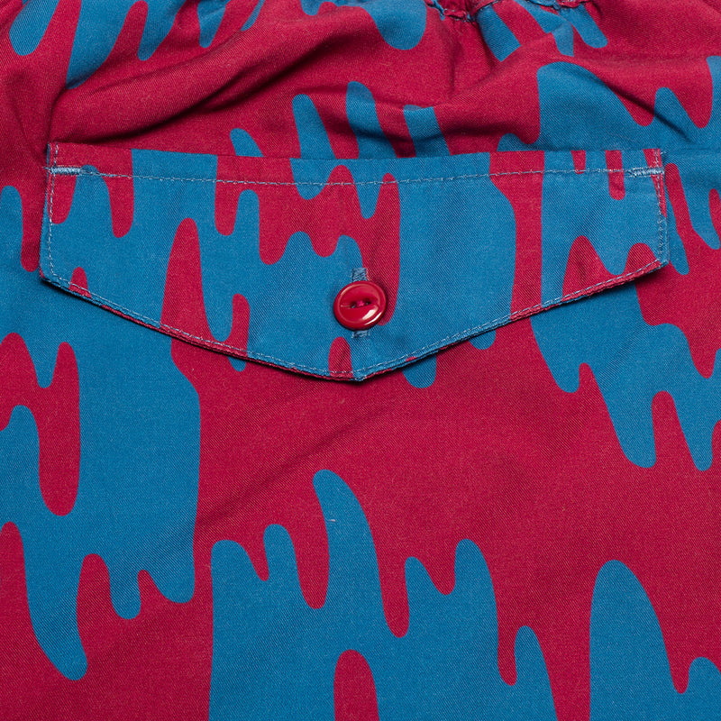 by Parra Tremor Pattern Swim Shorts Deep Red