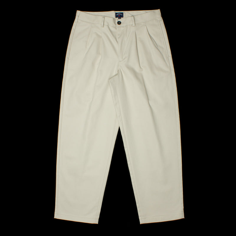 Noah Twill Double Pleated Pants Color : Ivory