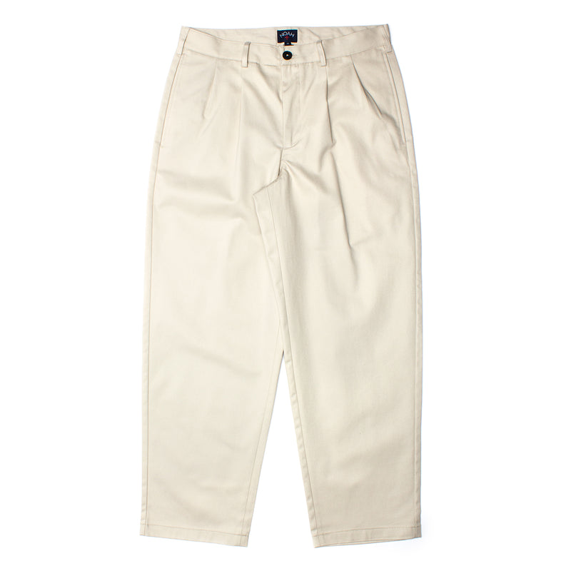 Noah Twill Double Pleated Pants Color : Ivory