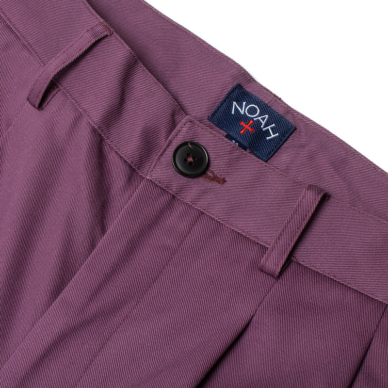 Noah Twill Double Pleated Pants Color : Lilac