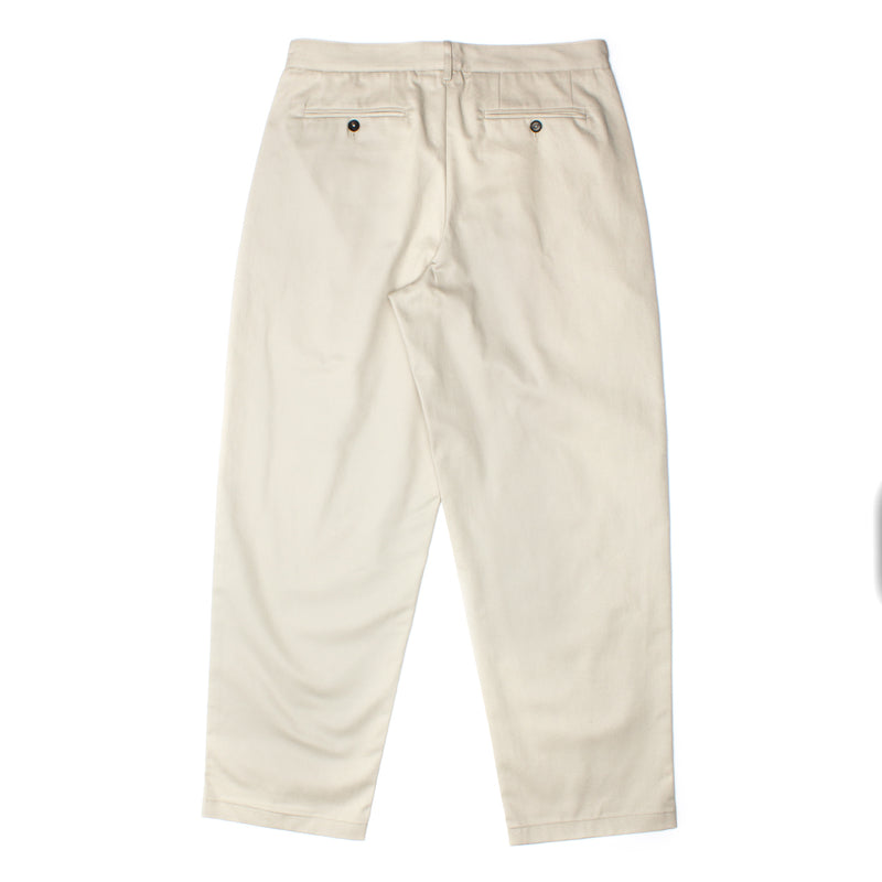 Noah Twill Double Pleated Pants Color : Ivory