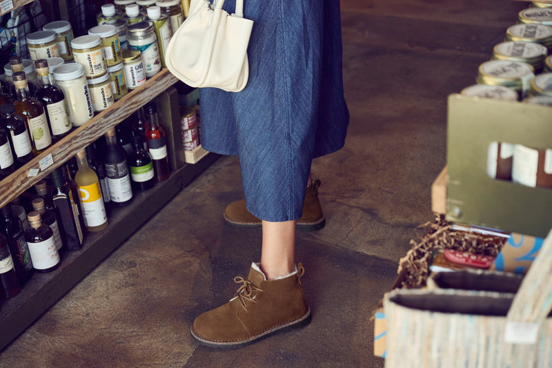 Uppsala Mid Shearling Dark Tea Suede