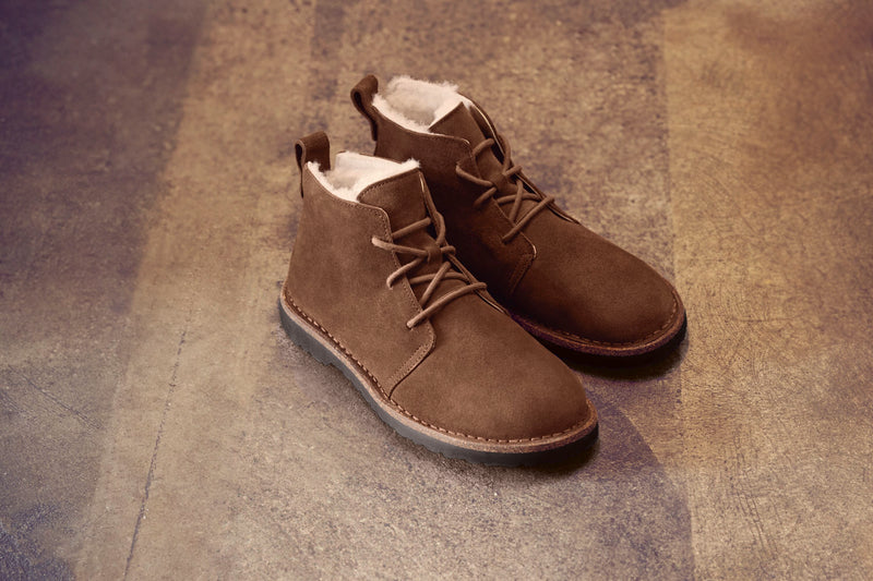 Uppsala Mid Shearling Dark Tea Suede