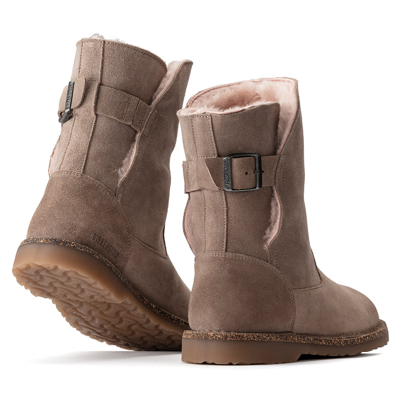 Uppsala Shearling Gray Taupe Suede