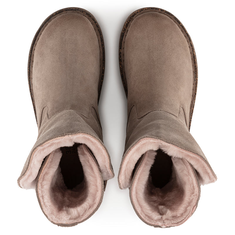 Uppsala Shearling Gray Taupe Suede