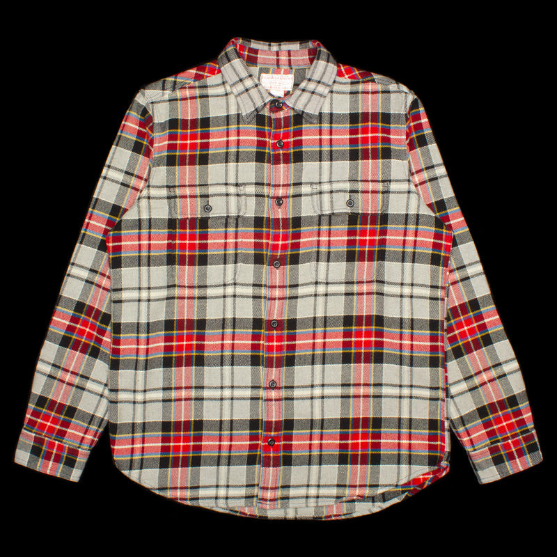 Filson Vintage Flannel Work Shirt : Firepit / Grey Heather