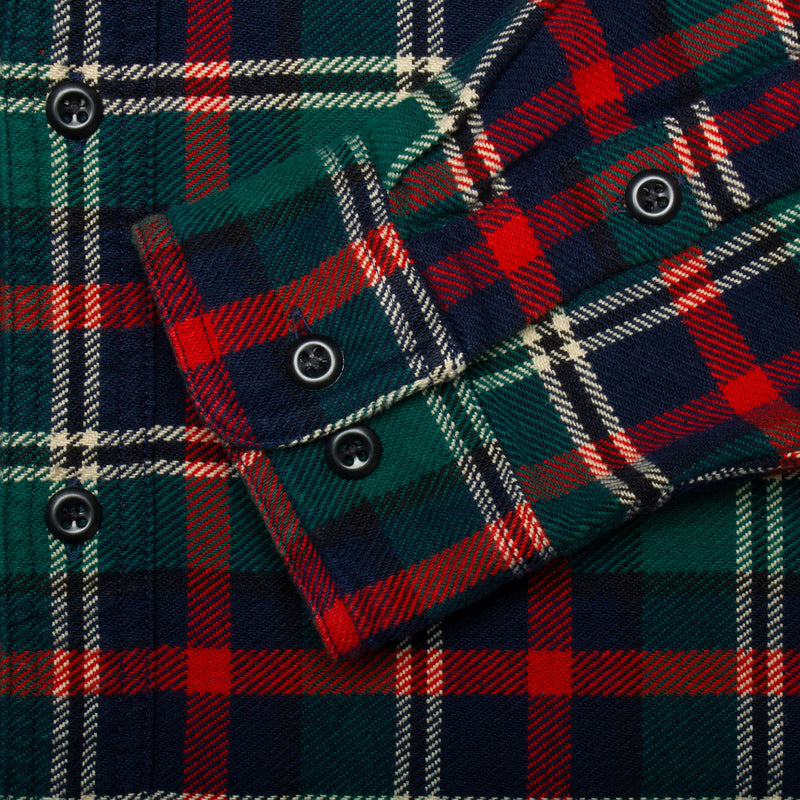 Filson Vintage Flannel Work Shirt - Treeline / Navy Plaid