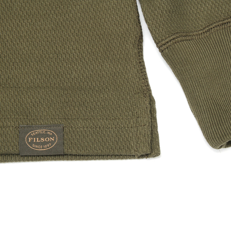 Filson Waffle Knit Henley Mossy Rock