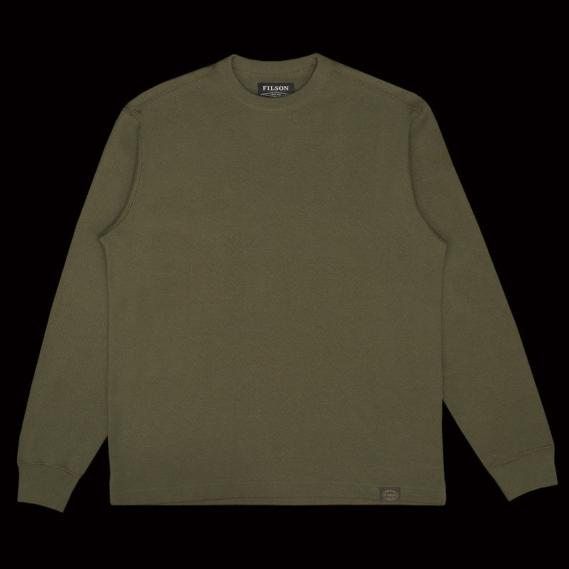 Filson Waffle Knit Thermal Crewneck Mossy Rock