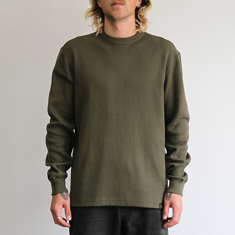 Filson Waffle Knit Thermal Crewneck Mossy Rock