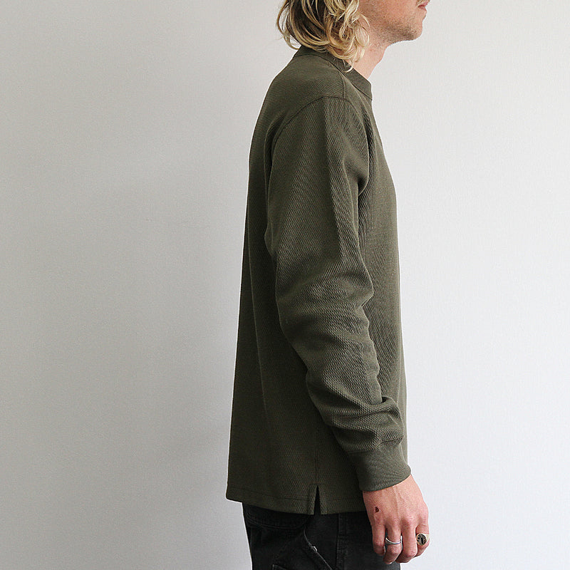 Filson Waffle Knit Thermal Crewneck Mossy Rock
