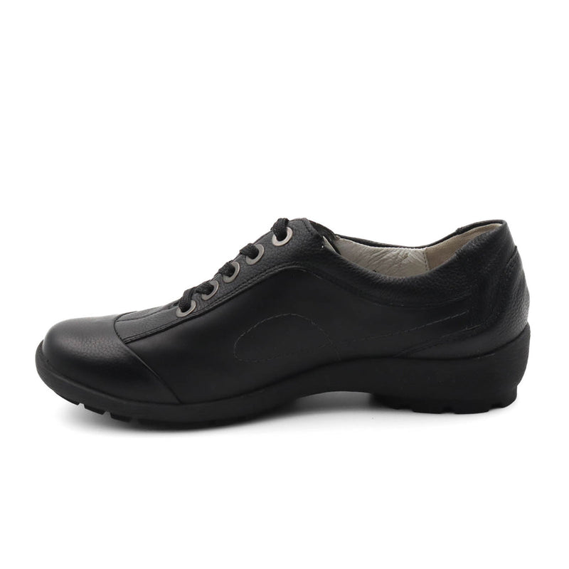 Waldlaufer Dana 589008 Lace Up (Women) - Black Leather Dress-Casual - Lace Ups - The Heel Shoe Fitters