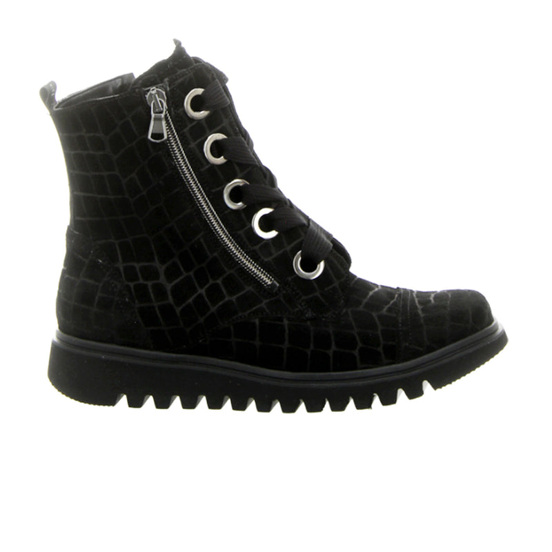 Waldlaufer Habea 926804 Mid Boot (Women) - Black Scale Boots - Fashion - Mid Boot - The Heel Shoe Fitters