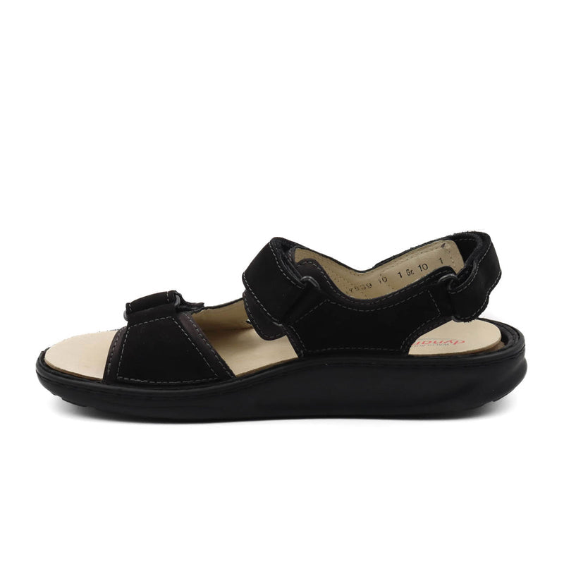 Waldlaufer Hanno 484001 Backstrap Sandal (Men) - Black Sandal - Backstrap - The Heel Shoe Fitters