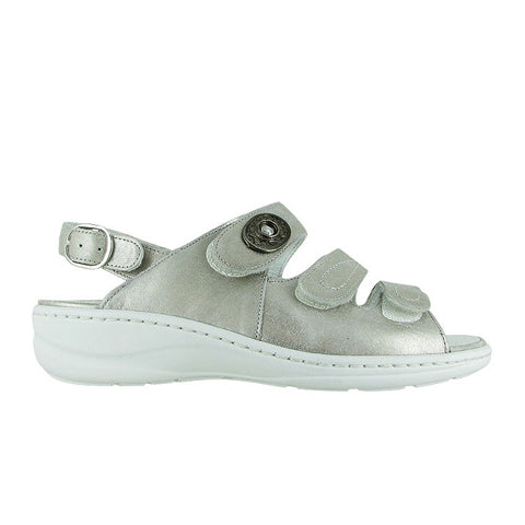Waldlaufer Zander 408002 Backstrap Sandal (Women) - Silver Sandal - Backstrap - The Heel Shoe Fitters