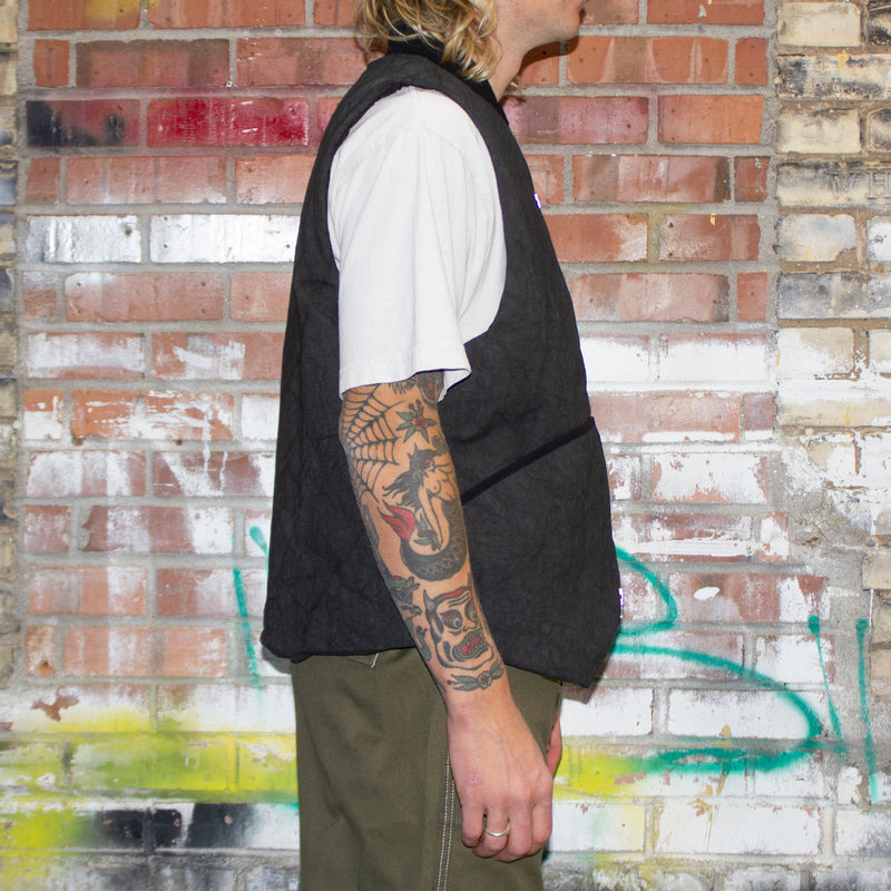 Stussy Washed Canvas Primaloft Vest - Black