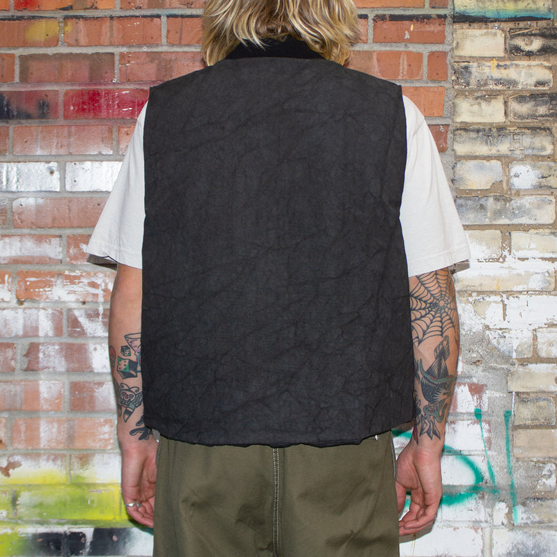 Stussy Washed Canvas Primaloft Vest - Black
