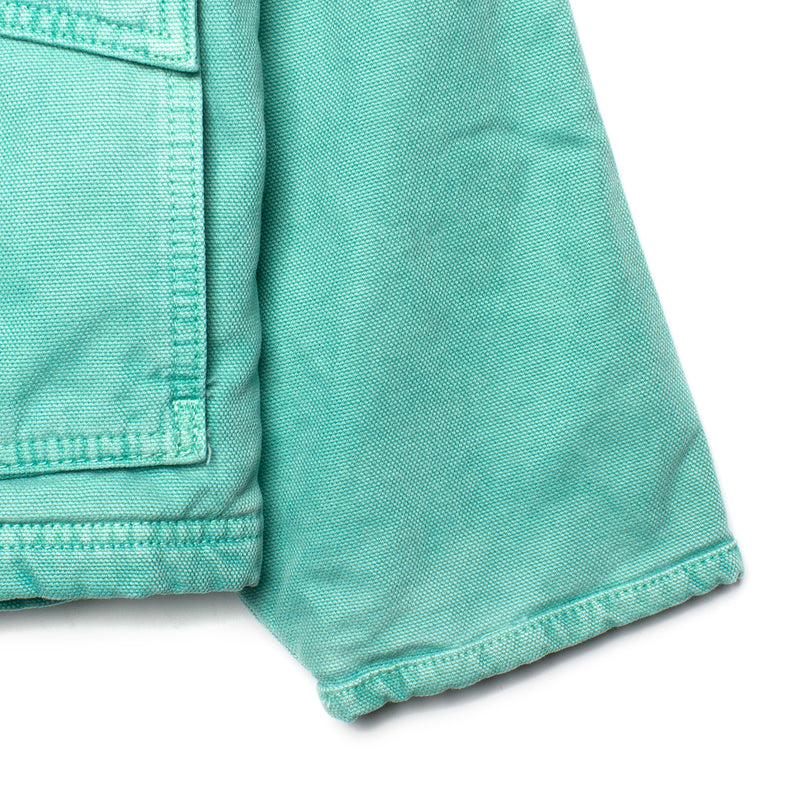 Stussy Washed Canvas Shop Jacket Teal  Edit alt text