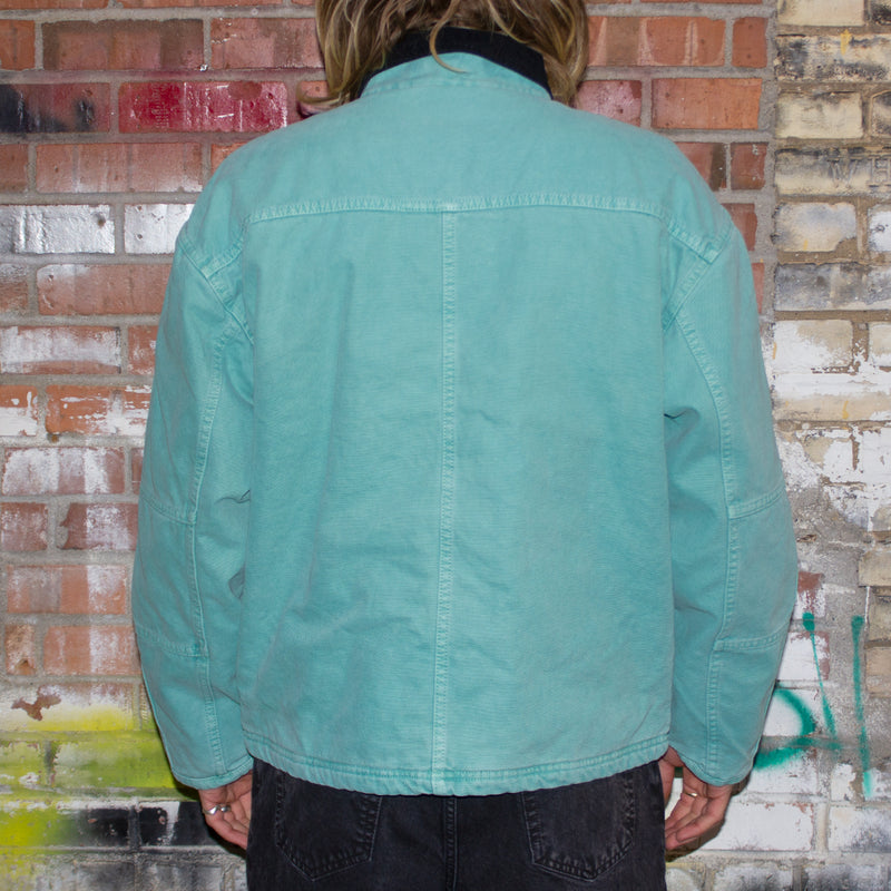 Stussy Washed Canvas Shop Jacket Teal  Edit alt text