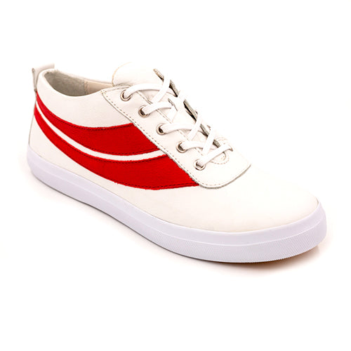 Wirth Evidence Sneaker (Women) - Branco/Mandarin Red Athletic - Casual - Lace Up - The Heel Shoe Fitters