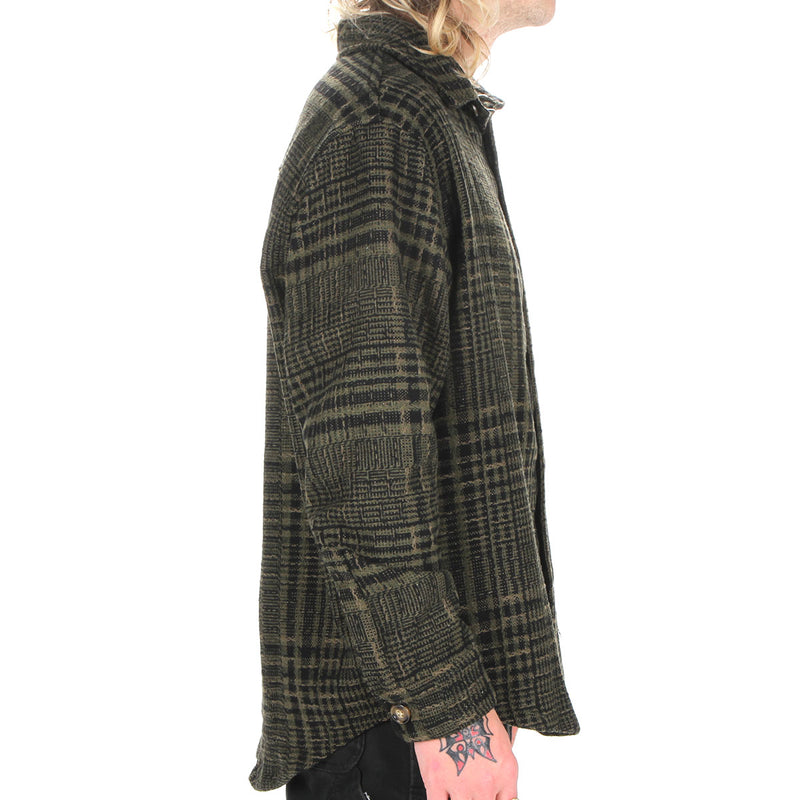 Fucking Awesome Wood Duck Oversized Flannel Green Black