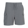 Youth woven cargo shorts in grey, with drawstring waist and side cargo pockets