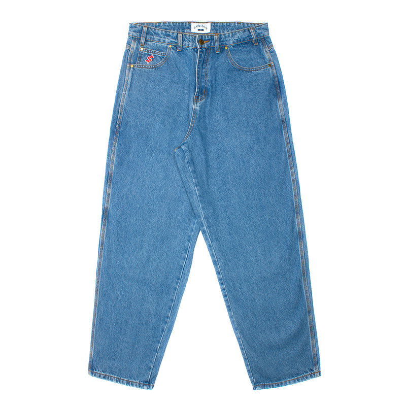 Cash Only Wrecking Baggy Jeans Washed Indigo