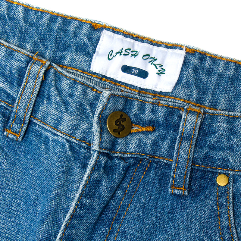 Cash Only Wrecking Baggy Jeans Washed Indigo