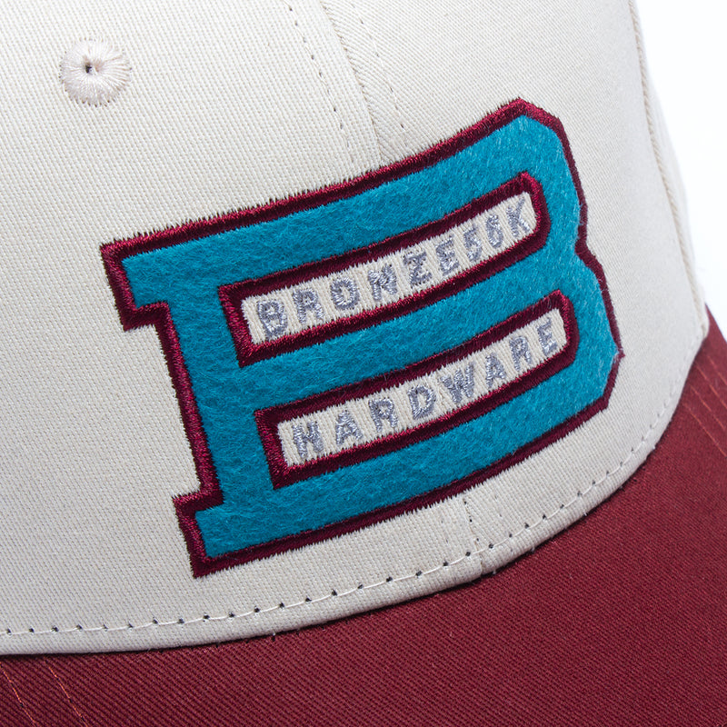 Bronze 56k Big B Hat Bone / Burgundy  Edit alt text