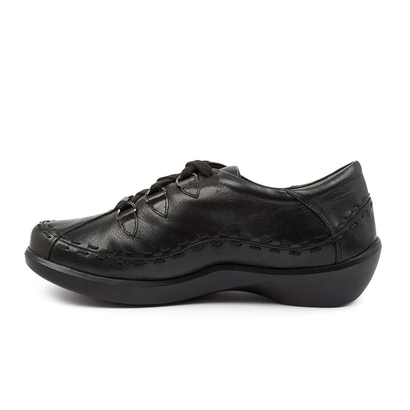 Ziera Allsorts Lace Up (Women) - Black Leather Dress-Casual - Lace Ups - The Heel Shoe Fitters