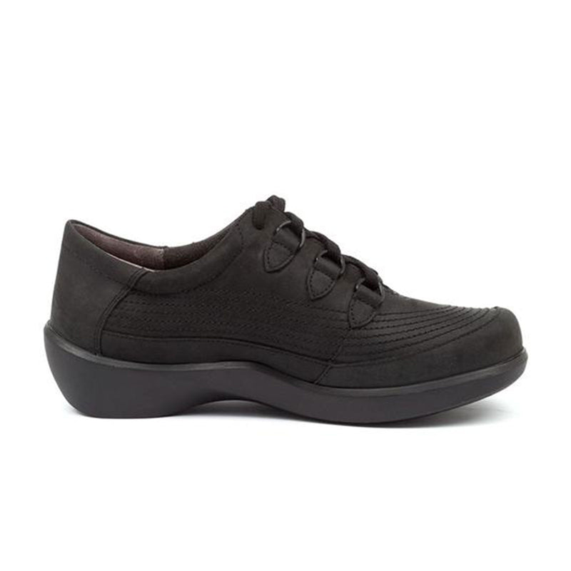 Ziera Amaris Wide Lace Up (Women) - Black Trooper Mix Dress-Casual - Lace Ups - The Heel Shoe Fitters