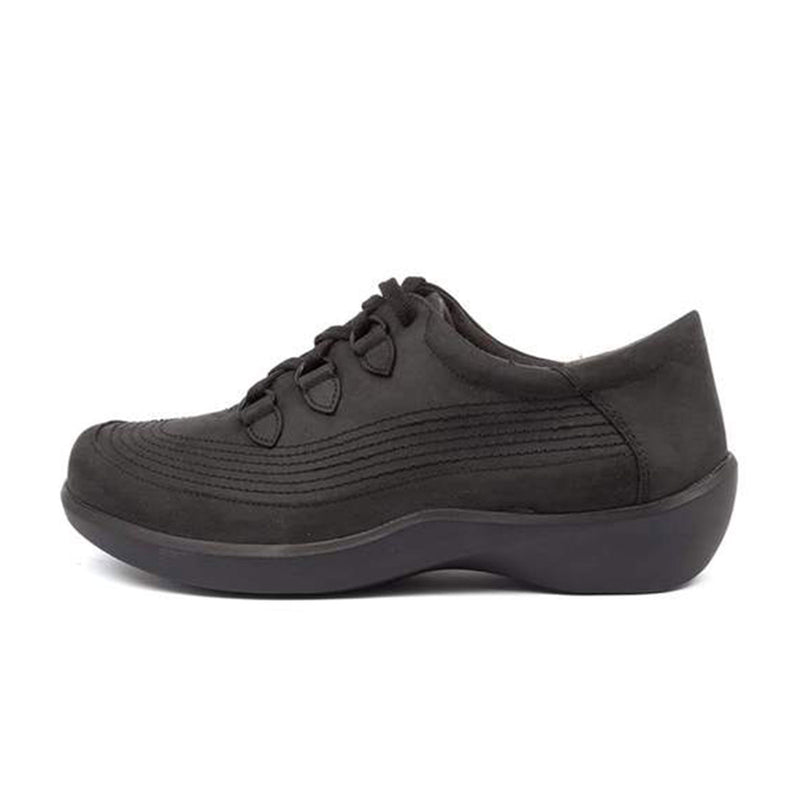 Ziera Amaris Wide Lace Up (Women) - Black Trooper Mix Dress-Casual - Lace Ups - The Heel Shoe Fitters
