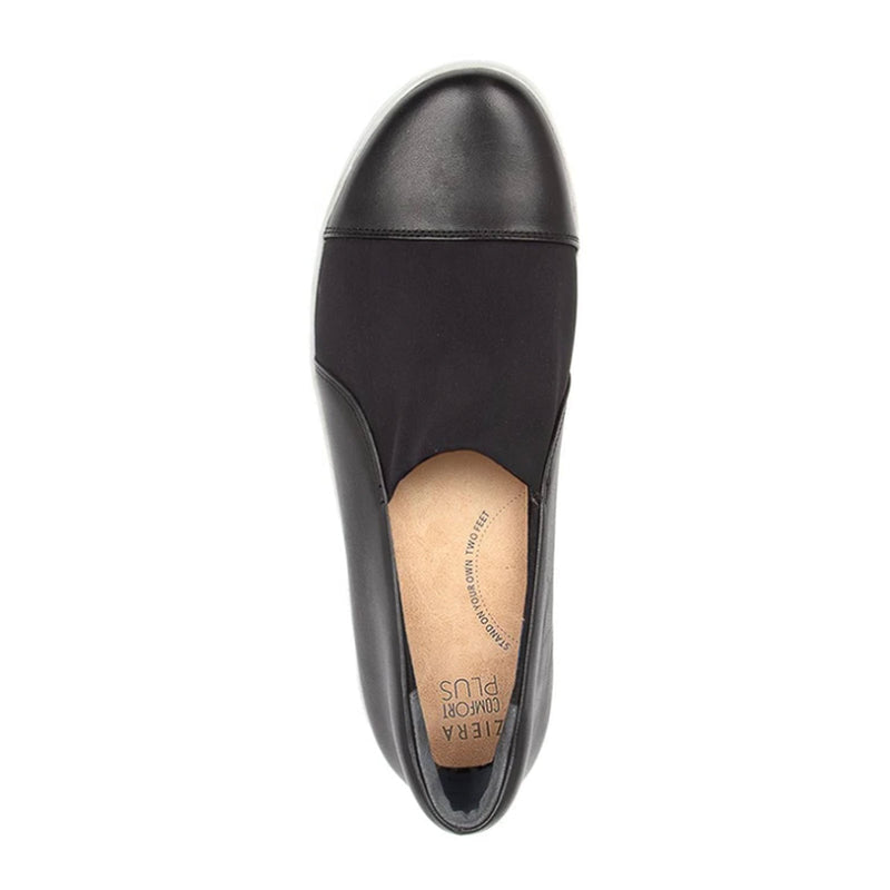 Ziera Duke Slip On (Women) - Black Leather/Neoprene Dress-Casual - Slip On - The Heel Shoe Fitters